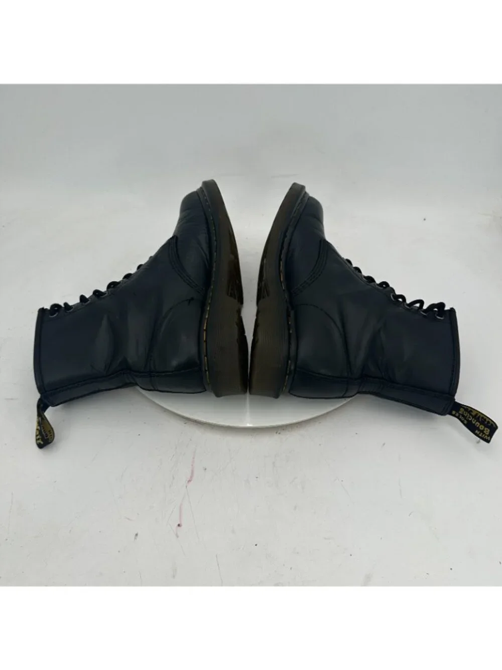 Dr. Martens 1460 Women Size 8 Black Shiny Leather 8 Hole Combat Boot